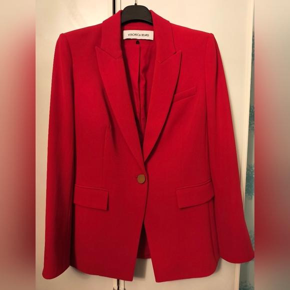 Veronica Beard Dickey Jacket  Blazer W/Brown Buttons SAMPLE Sz 6 No Size Tag - Picture 4 of 13